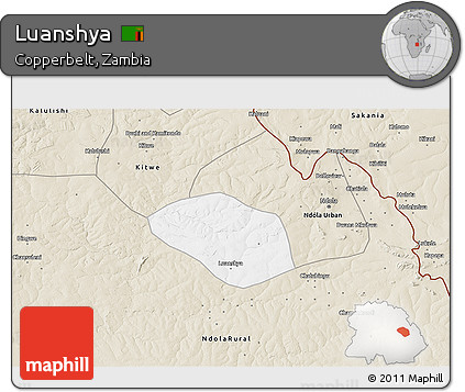 Classic Style 3D Map of Luanshya