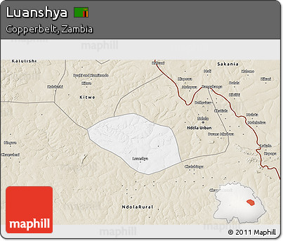 Classic Style 3D Map of Luanshya