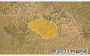 Physical 3D Map of Luanshya, satellite outside