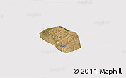 Satellite 3D Map of Luanshya, cropped outside