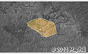Satellite 3D Map of Luanshya, darken, desaturated
