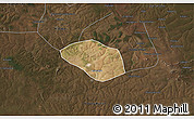Satellite 3D Map of Luanshya, darken