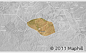 Satellite 3D Map of Luanshya, lighten, desaturated