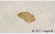 Satellite 3D Map of Luanshya, lighten