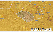 Satellite 3D Map of Luanshya, physical outside