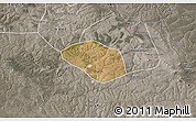 Satellite 3D Map of Luanshya, semi-desaturated