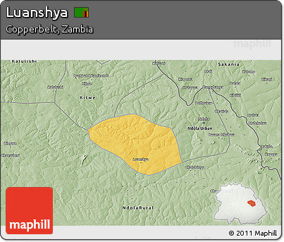 Savanna Style 3D Map of Luanshya