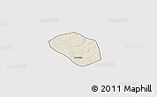 Shaded Relief 3D Map of Luanshya, cropped outside