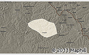 Shaded Relief 3D Map of Luanshya, darken