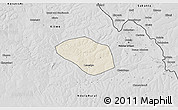 Shaded Relief 3D Map of Luanshya, desaturated