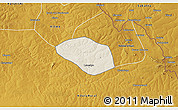 Shaded Relief 3D Map of Luanshya, physical outside