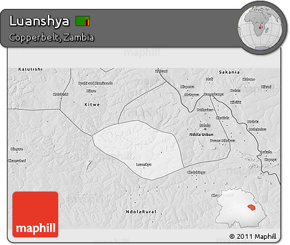 Silver Style 3D Map of Luanshya