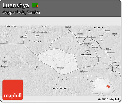 Silver Style 3D Map of Luanshya