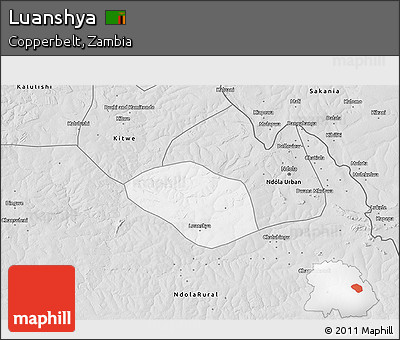 Silver Style 3D Map of Luanshya