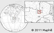 Blank Location Map of Luanshya, highlighted parent region