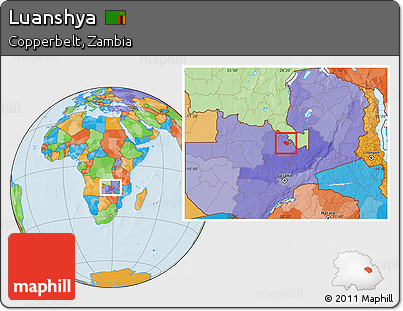 Political Location Map of Luanshya