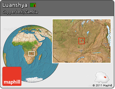 Satellite Location Map of Luanshya
