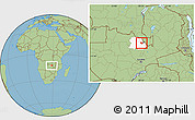 Savanna Style Location Map of Luanshya, highlighted parent region