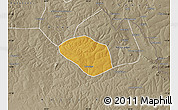 Physical Map of Luanshya, semi-desaturated