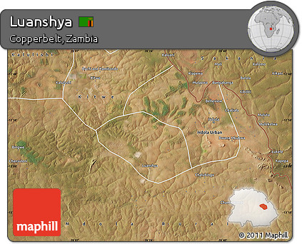 Satellite Map of Luanshya