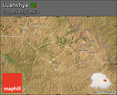 Satellite Map of Luanshya