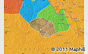 Satellite Map of Luanshya, political outside