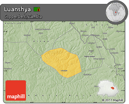 Savanna Style Map of Luanshya