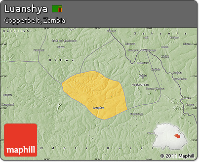 Savanna Style Map of Luanshya