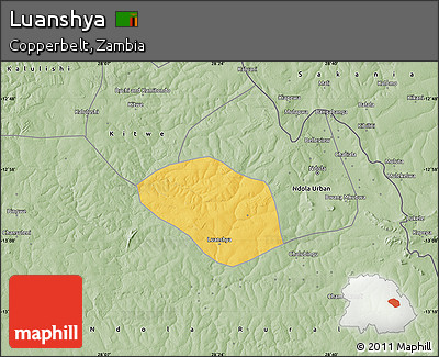 Savanna Style Map of Luanshya