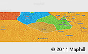 Physical Panoramic Map of Luanshya, political outside