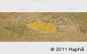 Physical Panoramic Map of Luanshya, satellite outside