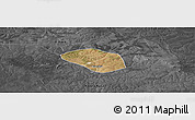 Satellite Panoramic Map of Luanshya, darken, desaturated