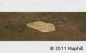 Satellite Panoramic Map of Luanshya, darken