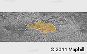 Satellite Panoramic Map of Luanshya, desaturated