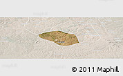 Satellite Panoramic Map of Luanshya, lighten