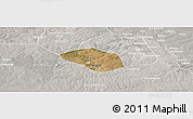 Satellite Panoramic Map of Luanshya, lighten, semi-desaturated