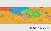 Satellite Panoramic Map of Luanshya, political outside