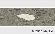 Shaded Relief Panoramic Map of Luanshya, darken