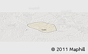 Shaded Relief Panoramic Map of Luanshya, lighten, semi-desaturated