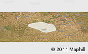 Shaded Relief Panoramic Map of Luanshya, satellite outside