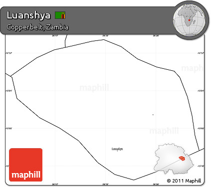 Blank Simple Map of Luanshya