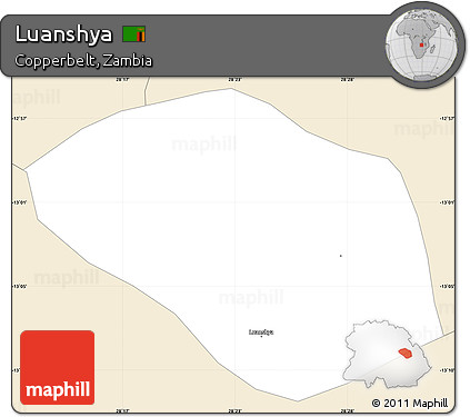 Classic Style Simple Map of Luanshya
