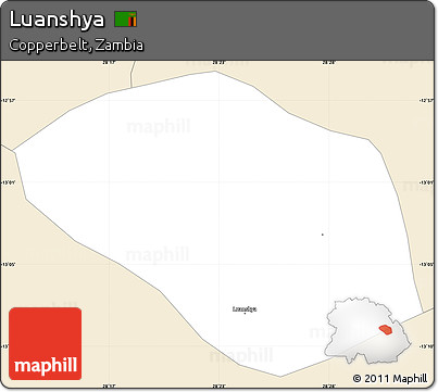 Classic Style Simple Map of Luanshya