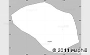 Gray Simple Map of Luanshya, single color outside