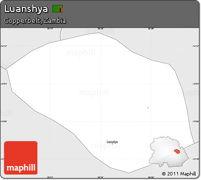 Silver Style Simple Map of Luanshya