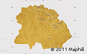 Physical Map of Copperbelt, cropped outside