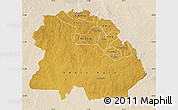 Physical Map of Copperbelt, lighten