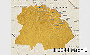 Physical Map of Copperbelt, shaded relief outside