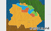 Political Map of Copperbelt, darken