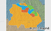 Political Map of Copperbelt, semi-desaturated